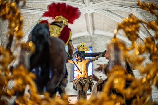 Detail of La Lanzada Mystery Float, San Mart&iacute;n Church, Seville Holy Week