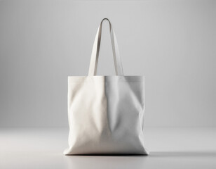 Blank white cotton tote bag mockup for eco friendly branding design