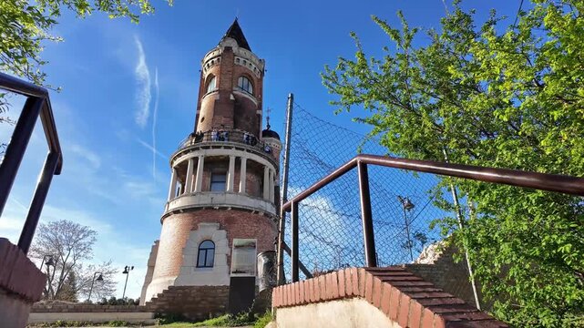 Famous steps on Gardos tower in Zemun, Belgrade, Serbia.