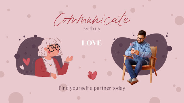 A romantic dating template for communication apps, matchmaking platforms, and love-focused projects.