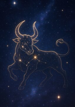 Celestial Taurus constellation art