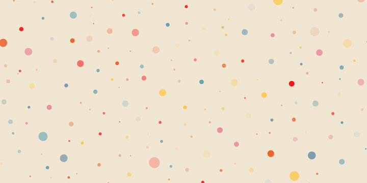 Abstract dots hand drawn Y2K naive seamless pattern. Vector organic colorful doodle circle dotted background in 70s groovy style