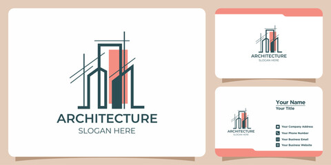 Abstract Modern Building Architecture Logo Vector Design Set