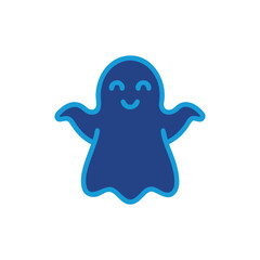 Fototapeta premium cute ghost icon, cartoon ghost symbol, halloween ghost graphic, friendly ghost character, spooky ghost icon,
