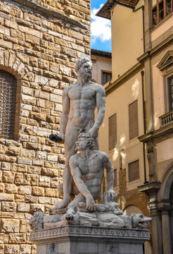Italy. Florence. Sculpture Hercules and Cacus