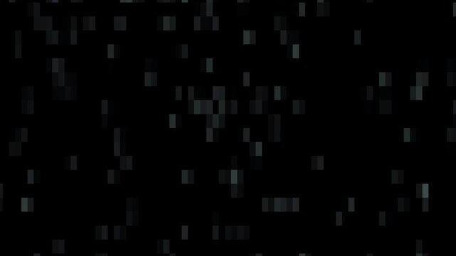 Retro **8-bit Pixel Art Rain** Storm Overlay with **Alpha Channel** Loop 4K