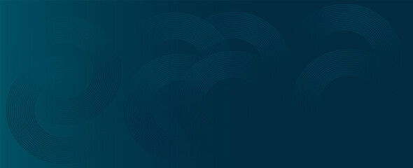 blue geometric abstract background overlapping layers on bright space with line effect decoration. Circle style concept modern graphic design element for banner, flyer, card. vector