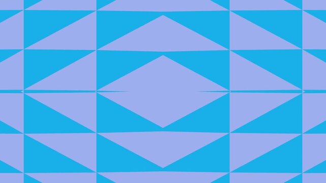 Abstract Geometric Pattern of Green and Blue Triangles Seamless Loop