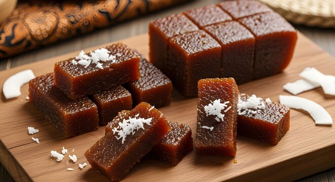 Kue dodol diatas talanan kayu