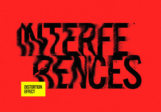 Displace Distort Effect Mockup