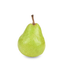 One tasty ripe pear on white background