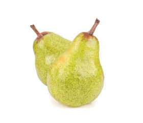Pear green isolated on white background.