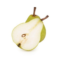 fresh pear fruit isolated on white background.