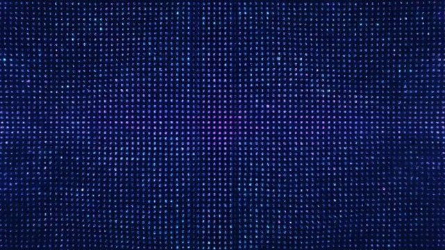 Abstract digital display background featuring numerous small blue and purple glowing particles forming a grid pattern