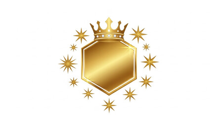 Golden Shield with Crown Emblem.