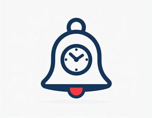 Obraz premium Flat reminder bell icon for deadline notification