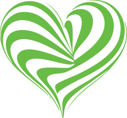 vector heart illustration with a romantic pink pattern shape for a Valentine holiday greeting card design