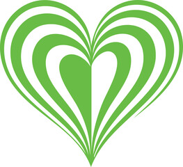 vector heart illustration with a romantic pink pattern shape for a Valentine holiday greeting card design