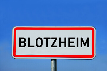 Obraz premium place-name sign Blotzheim