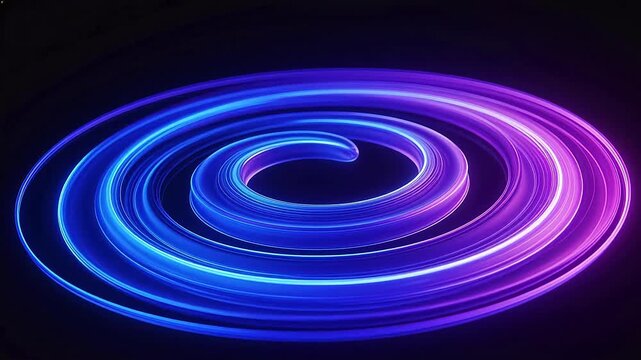 Glowing spiral light pattern