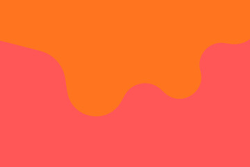 Vibrant orange and pink abstract background with smooth curves