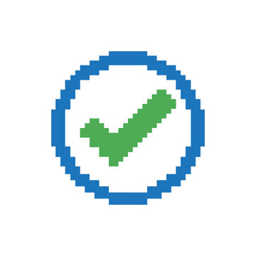 Pixel Art Confirmation Checkmark Icon