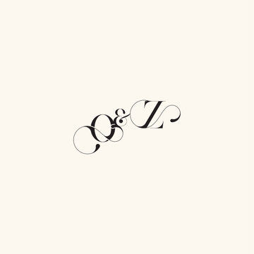 ZO letter elegancy and beauty in one look wedding caligraphic logo with monogram concept