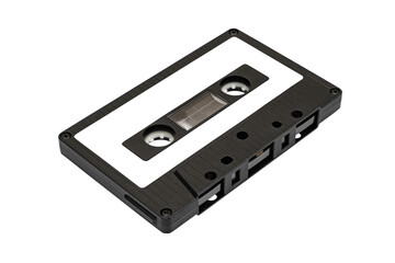Fototapeta premium old audio cassette isolated on white with clipping path