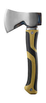 Ergonomic carpenter's axe with a contoured handle and a balanced head.