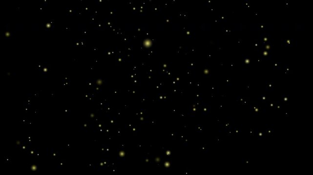 Intense cinematic fire sparks with energetic gold light embers. Blazing firestorm glowing particles on black background. Premium realistic flares 4K.