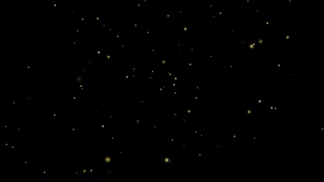 Intense cinematic fire sparks with energetic gold light embers. Blazing firestorm glowing particles on black background. Premium realistic flares 4K.