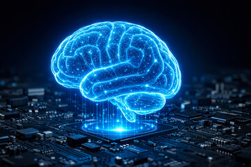 Futuristic brain scan interface analysis