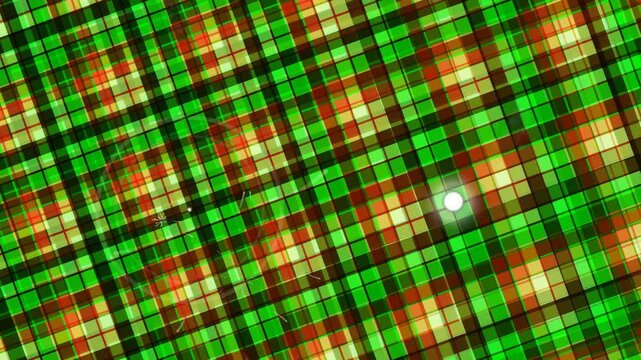 Vibrant Green Plaid Pattern with Motion.
