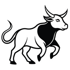 Obraz premium silhouette of a bull