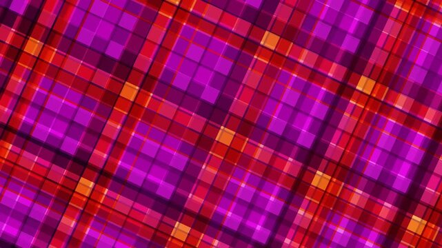 Vibrant Plaid Pattern with Red Purple Orange.
