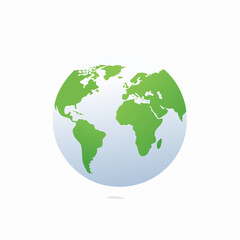 Obraz premium Flat Design World Globe Map Icon