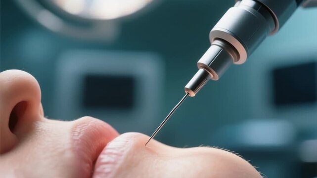 Robotic surgery technology, high tech precision automated operation hospital medical settings with advanced care using techniques for improved patient outcomes