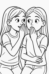 Illustration of two girls 