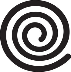  Spiral Loop icon in silhouette on white background.