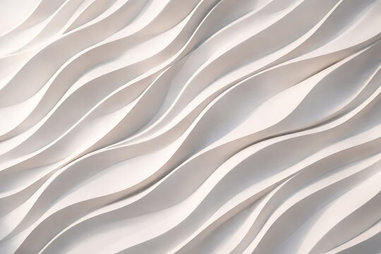 White parametric wavy plaster wall texture architectural abstract background