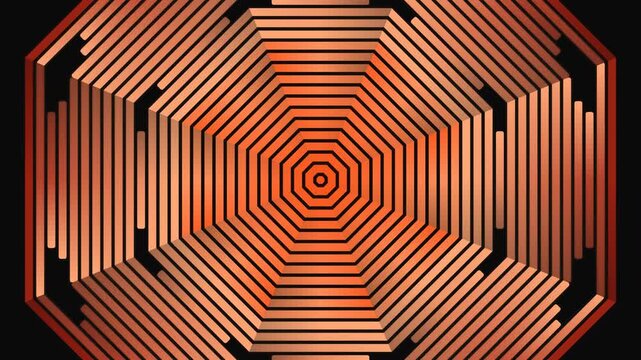 Abstract orange geometric pattern motion background