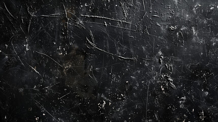 ダークグランジ抽象背景　スクラッチと擦れ加工のブラックヴィンテージテクスチャ