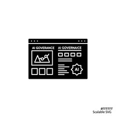 Obraz premium AI Governance User Interface Design Concept.