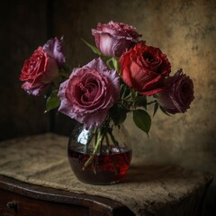 Fototapeta premium Roses in vase