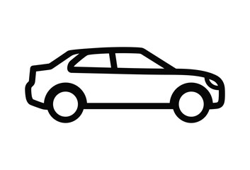  black and white car icon