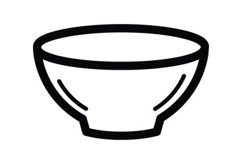  black and white bowl illustration