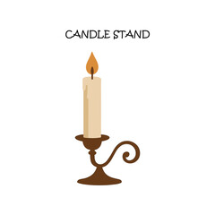 Candle Stand Vector Design