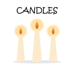 Candles Vector Design