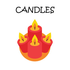 Candles Vector Design