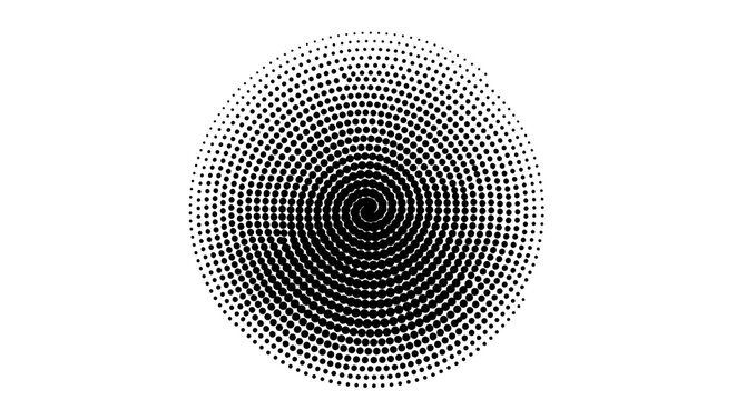 Black and white circular pattern design.